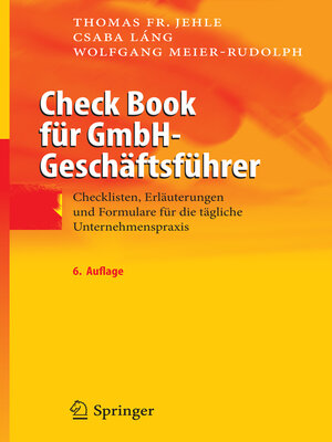 cover image of Check Book für GmbH-Geschäftsführer